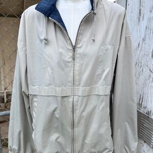 Men's Beige Jacket with Navy Accents